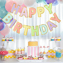 Pre-Strung Happy Birthday Banner - Pastel Macaron Party Decorations — 8