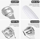 Callus Shaver Set, 50 Blades 1 Stainless Steel Shaver 1 Foot File, 52 Pcs — 3