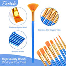 ESRICH Paint Brushes Set,1pack/12pcs Nylon Hair Round-Pointed Tip Acrylic Paint Brushes for Watercolor Oil Rock Face Painting,12 Sizes Paint Brush for All Purposes Kids Adult Arts Painting Brush Kits — 3