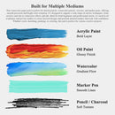 Fuxi Watercolor Sketchbook 8.5" x 11", 140 lb Cold Press Watercolor Paper | Dark Blue | 11" x 8.5" (Pack of 1) — 6
