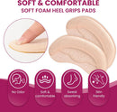 Welnove Heel Pads for Women Men Shoe - Large Area - 4 Paris Heel Grips Inserts Prevent Slipping, Rubbing, Blisters, Foot Pain, Improve Heels, Pumps, Shoe Fit - Feet Protector for Shoes Too Big — 4