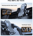 VICSEED 2026 Upgrade Ultra Stable Car Phone Holder Mount [Never Fall Off & Won't Break] Universal Air Vent Phone Mount for Car Easy Clamp Phone Holders for Your Car for iPhone 18 Pro Max 17 16 15 14 | Black photo 2