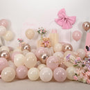 Dusty Pink Beige Balloons, 60Pcs Girls Women Pastel Birthday Party Balloons | Pink White — 4