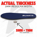 Run 619 Zero Drop Shoe Insoles | Regular Width | 3mm Firm Flat Inserts — 4