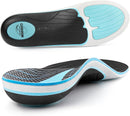 PCSsole Plantar Fasciitis Insoles, Heavy Duty High Arch Support Inserts - Black & Blue — 1