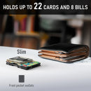Lenvoten Upgraded Hinged Minimalist Wallet for Men, RFID Blocking Wallet - Tropical Floral — 2