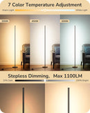 EDISHINE 2 Pack 57.5” Floor Lamp with Remote, Dimmable & 7 CCT Adjustable — 2