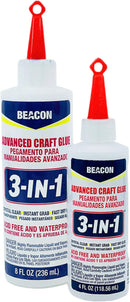 BEACON 3-in-1 Advanced Craft Glue - Fast-Drying, Crystal Clear Adhesive for Wood, Ceramics, Fabrics, and More, 4-Ounce — 2