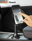 APPS2Car Universal Car Cup Phone Holder | Quick Extension Long Arm | 360° Swivel | Adjustable for iPhone, Samsung, Google, and All Smartphones | Stable & No Shake Design | Black photo 2