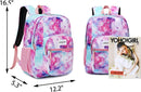 abshoo Classical Basic Womens Galaxy School Backpack For College Teen Girls Water Resistant Bookbag (Galaxy Pink) | Large — 5