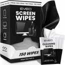 EVEO Screen Wipes (150 Pack) - Electronic Wipes, Computer Screen Cleaner Wipes for Electronics | Computer Screen Wipes & Laptop Cleaner, Phone Wipes, Car Screen Cleaner & More - Microfiber Included photo 1