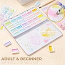 Fuumuui CREAMORA Watercolor Paint Set 24 Colors Opaque Semi-Solid - Muted Cream Dreamy Macaron Tone for Soft Gradient, Professional Art Supplies for Adult Artists & Beginners Painting Sketching — 5