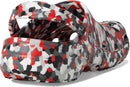 Crocs Unisex Adult Classic Marbled Tie-dye Clogs – Red/Multi Confetti — 5