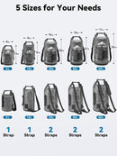 HEETA Dry Bag Waterproof Backpack with Phone Case 20L | Black — 2