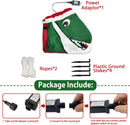 TURNMEON 4 FT Christmas Inflatables Santa Dinosaur with LED Light Stakes Tethers Outdoor Decoration — 5