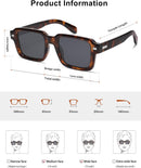 SOJOS Big Trendy Square Polarized Sunglasses Womens Mens, Retro Large Chunky Oversized Rectangle Shades SJ2345 | Brown Tortoise/Grey — 5