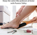 Pumice Stone Foot File - Wooden Pedicure Feet Scrubber with Handle for Callus, Dry, and Dead Skin Removal - Heel Scraper for Feet, Hands, and Body - Foot Filer for Use in Shower - Brown — 6