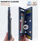 BULLIANT Magnetic Slim Leather Pocket Wallet Money Clip For Men 12Cards - Alaska Leather - Purplish Blue — 3