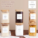 CZZGSM 6 Pack Square Kitchen Storage Jars with Airtight Bamboo Lids and 132…