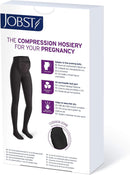 JOBST Maternity Opaque Compression Waist High Pantyhose Stockings, Closed Toe, 15-20 mmHg Moderate Support for Swollen Legs During Pregnancy, Navy, Medium — 6