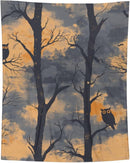 LIZALIG Whimsical Dark Halloween Fleece Throw Blanket, Black Cat Candle Floral Decor for Sofa Bedroom Halloween Party | Sj-yh840 | 40"×50" — 7