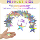 Iridescent Star Garland Party Decorations - 78 Feet Iridescent Silver Hanging Stars Decorations, Star Streamers Banner Paper Garland for Birthday Wedding Classroom Christmas — 2