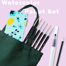 Caliart 24 Colors Acrylic Paint Set with 12 Brushes, 100 Colors Watercolor Paint Set — 8