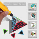 ROXENDA Speed Cube Set - Carbon Fiber Sticker Magic Cube Bundle — 4