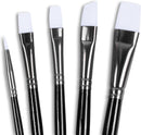 Angelus Paint Brush Set Round Flat Angular Artist Acrylic Paint Brush Set Shoe paint Brush set (5 pcs) — 5