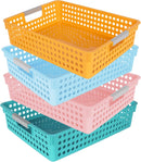 4 Pieces Turn in Trays for Classroom, Paper Organizer Baskets for Office and School — 1