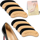 4D Heel Grip Pads for Too Big Shoes, Reduce Rubbing, Enhance Fit & Comfort - Beige | 4 - Pairs — 8