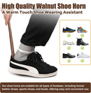 Walnut Wood Long Handle Shoe Horn Set | 15 Inch + 29.53 Inch — 4