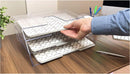 Acrimet Horizontal Triple File Folder Organizer Sorter, Letter Size, Clear — 6