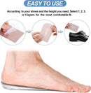 Adjustable Orthopedic Heel Lift Inserts Gel Height Increase Insoles for Women Men Leg Length Discrepancy, Heel Pain, Heel Spurs, 4-Layer Stackable Gel Shoe Lifts Lift Shorter Leg Uneven Hips - White — 5