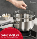 MICHELANGELO Stainless Steel Pots Set - 1QT & 2QT & 3QT Stainless Steel Sauce Pan with Lid, Induction Saucepan Set,… — 5
