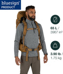 Osprey Rook 65L Men's Backpacking Backpack, Gray OS | Dark Charcoal/Silver Lining — 2