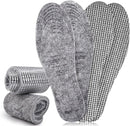 Thermal Insoles - 2 Pairs Soft Warm Felt Insoles - Aluminum Sole - Double Sided Usable - Freely Cut - One Size Fits Most — 1