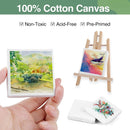 ESRICH Mini Canvas 40Pack 2.4x2.4inch, 2/5''Profile Art Primed Mini Canvases for Painting, Tiny Painting Canvas for Kids and Art Supplies. | 2.4x2.4in-40 Packs — 3