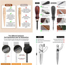 WUTA Leather Craft Tools Kit, Complete Leather Working Supplies with Cutting Knife, Edge Beveler, Stitching Kit, Thonging Knife, and DIY Patterns, Storage Roll for Beginners & Professionals (63pc set) — 8