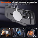 SUPFINE Magnetic for iPhone 16 Pro Max Case with Camera Control Button,[Full Camera Protection][1+Tempered Glass Screen Protector] Slim Translucent Matte Shockproof Phone Cover,Black photo 3