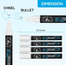 LANA & LUCA White Liquid Chalk Marker Pens - White - 10 Pack, 6mm | 10 Count (Pack of 1) — 6