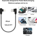 iPhone Charger 1ft 90 Degree MFi Certified Short Lightning Cable 2-Pack 4