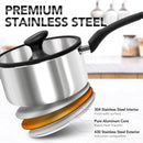 MICHELANGELO Stainless Steel Saucepan with Lid 1QT & 2QT & 3QT, Triply Stainless Steel Saucepans with Bakelite… — 3