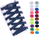 Booyckiy No Tie Elastic Shoelaces for Kids, Adults, Adjustable Tieless Shoe Lace | Navy Blue — 1