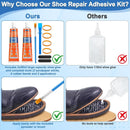Shoe Glue Soles Repair| 180 ML Heavy Duty Clear Shoe Sole Repair Glue, Waterproof, High-Strength Adhesive, Dries in 24 Hrs| Strong Glue Shoe for Soles, Heels & Repair on Boots, Leather, Rubber, Canvas — 2