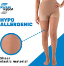 ABSOLUTE SUPPORT Women Sheer Compression Pantyhose 20-30mmHg, Beige/Small — 4