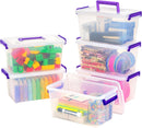 IRIS USA Storage Bins with Lids |Made in USA| 5 Qt - (6-Pack) - Clear — 1