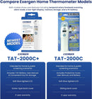 Exergen TAT-2000C+ Thermometer for Adults, Kids, & Newborns, 9V Included — 7