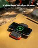 BLAVOR Solar Power Bank 10,000mAh Portable Wireless Charger for Cell Phones photo 2