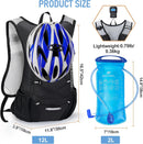 Lightweight Hydration Backpack, Running Backpack with 2L Water Bladder | Black — 5